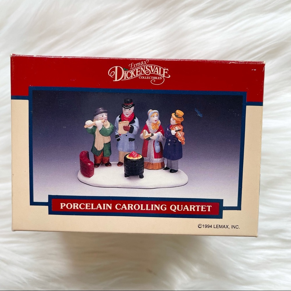 1994 VTG Porcelain Carolling Quartet, Dickensvale Christmas Figurines